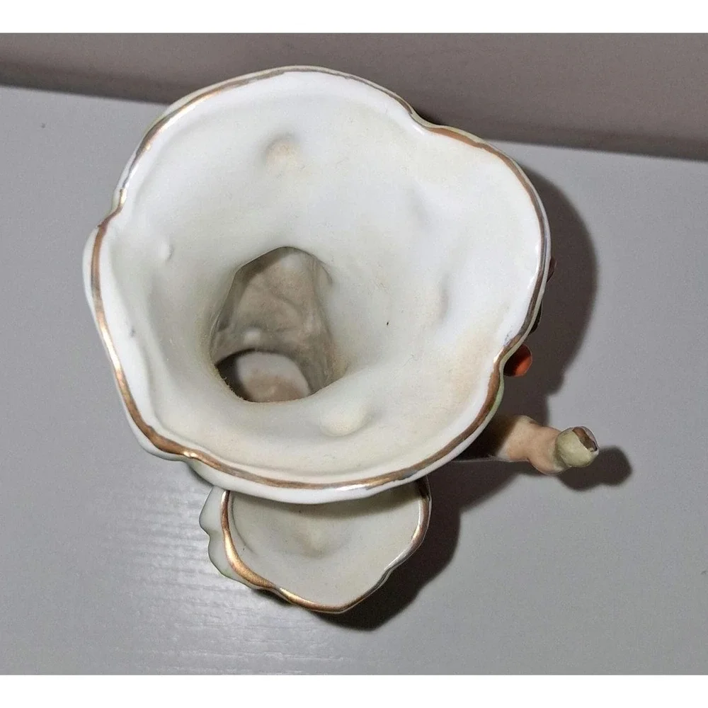 Vintage Dresden-Style Figural Girl Vase – 7.75